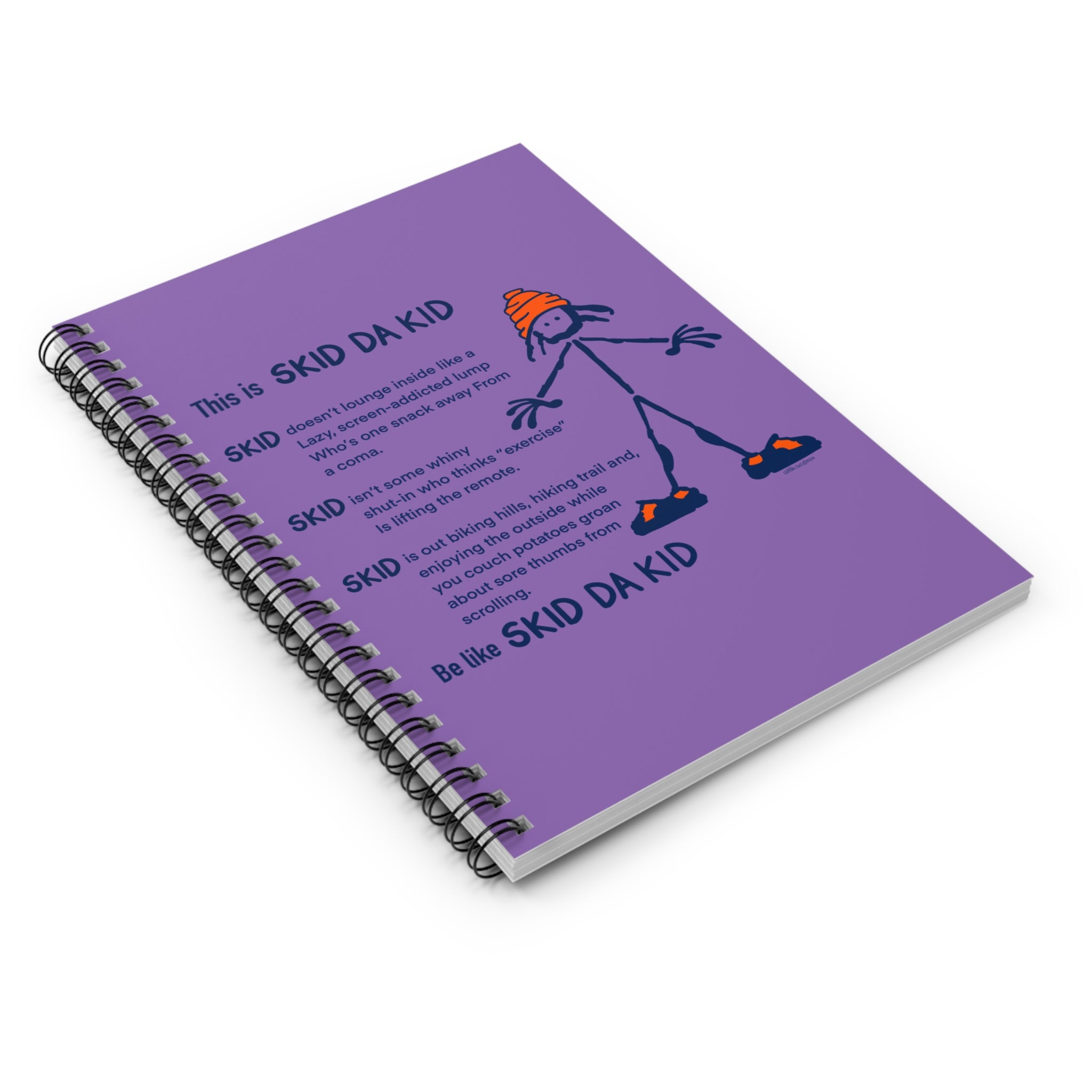 Outside 365 Inspirational Spiral Notebook - 'Be Like SKID DA KID'