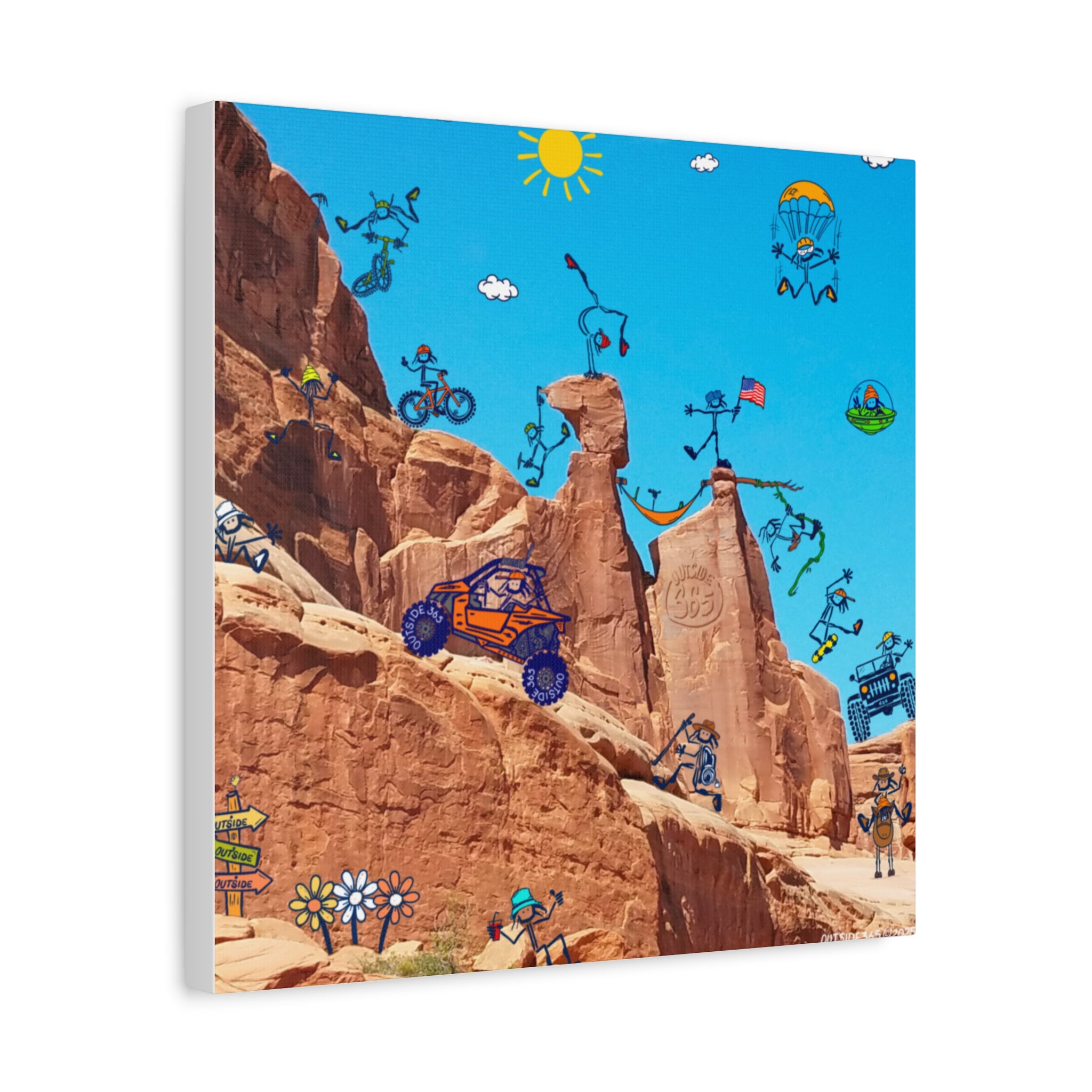 Outside 365 - Skid Da KID Moab Collage Canvas Print